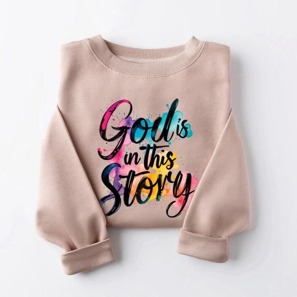 New Love in Faith "God is in this Story" Sweatshirt Hoodie Size 2X